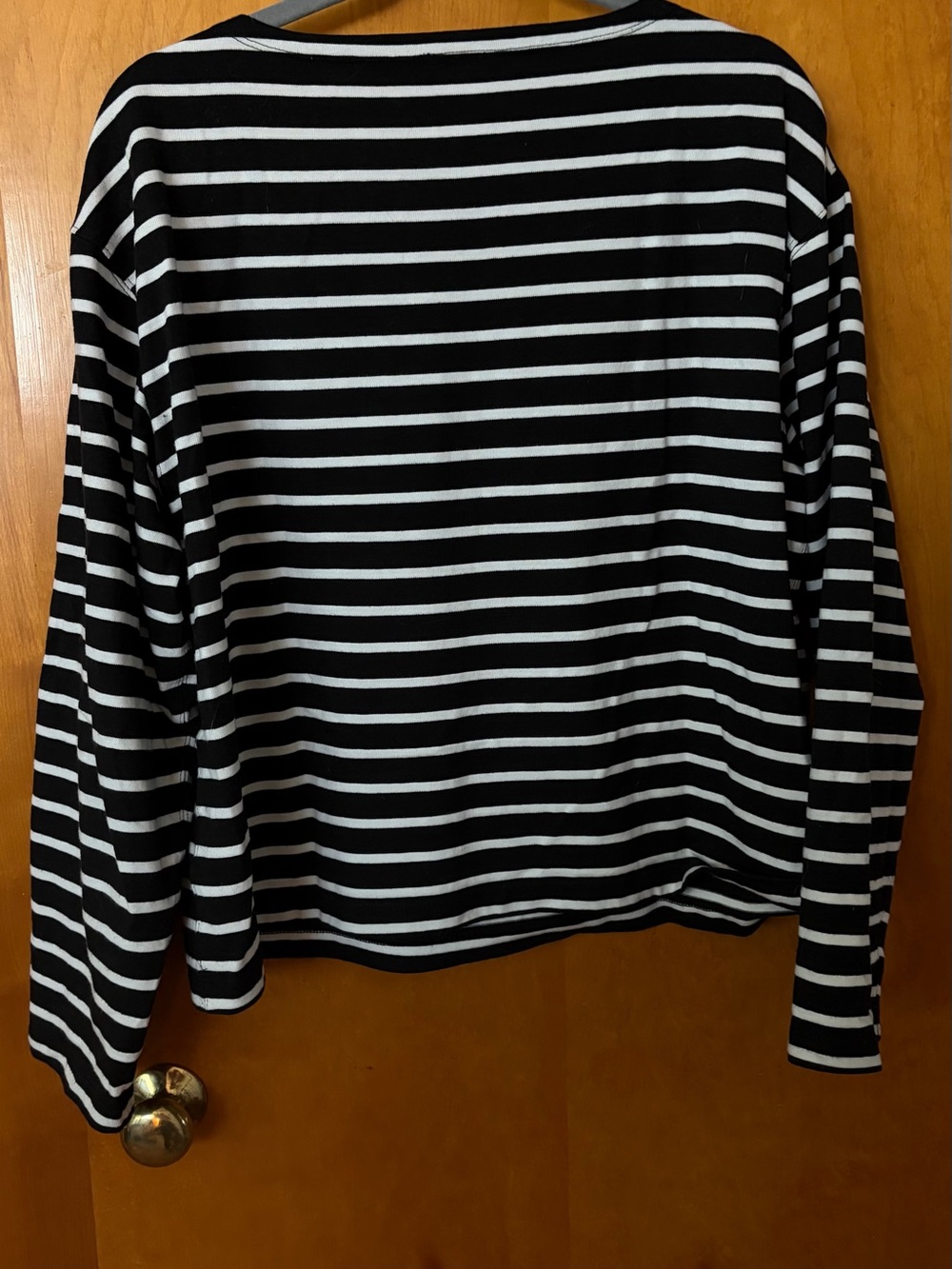 J. Crew Women’s Black & White Striped Long-Sleeve Tee